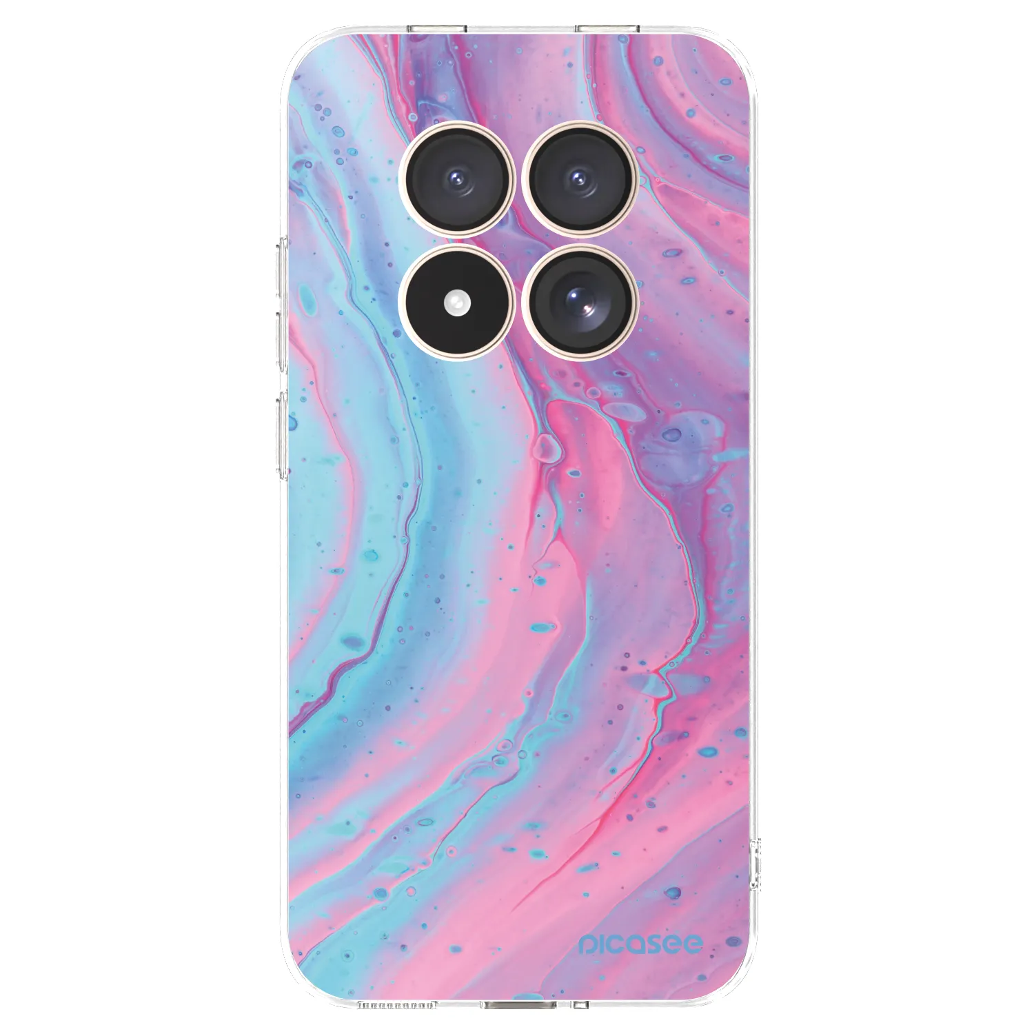 Picasee silikonový průhledný obal pro Xiaomi Redmi Note 15 Pro 4G - Pink liquid