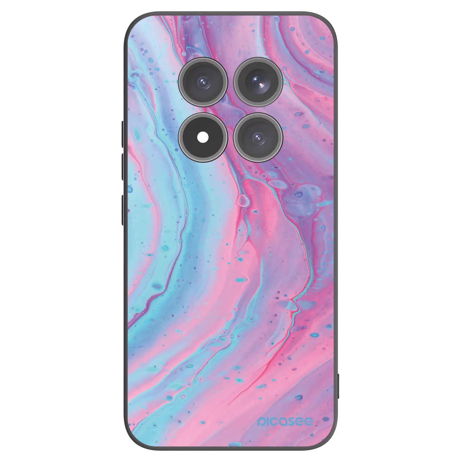 Picasee silikonový černý obal pro Xiaomi Redmi Note 15 Pro+ - Pink liquid
