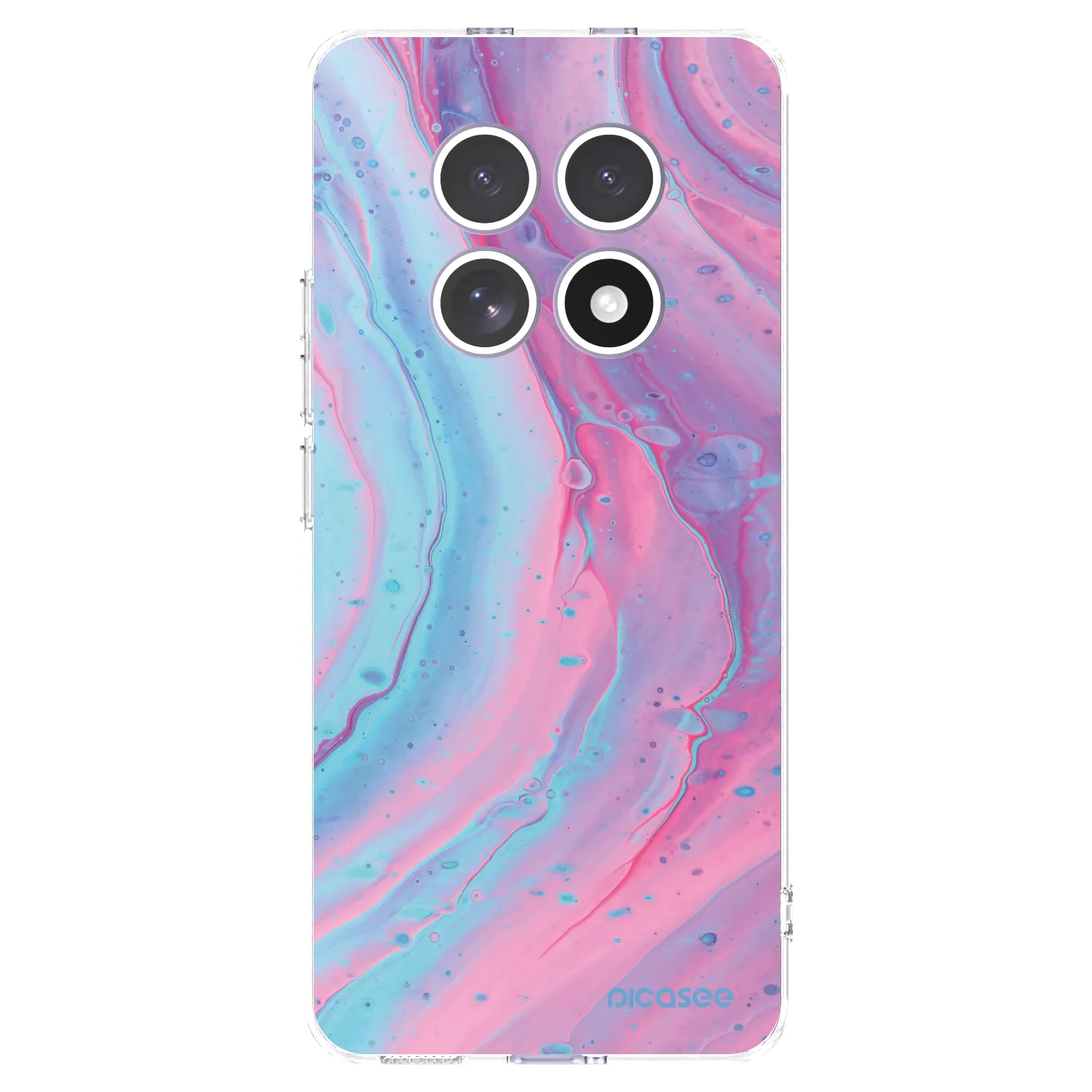 Picasee silikonový průhledný obal pro Xiaomi Redmi Note 15 - Pink liquid