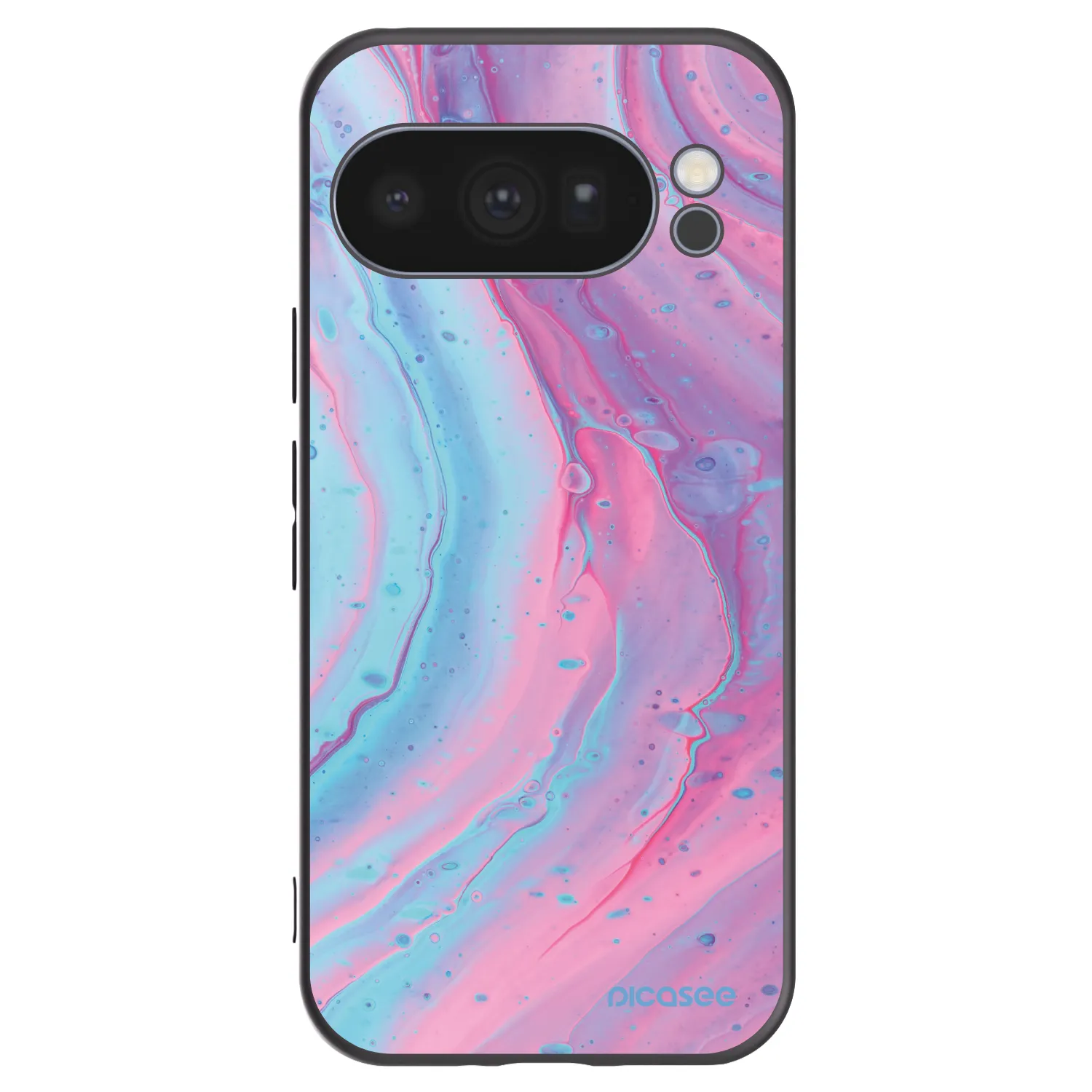 Picasee silikonový černý obal pro Google Pixel 10 Pro - Pink liquid