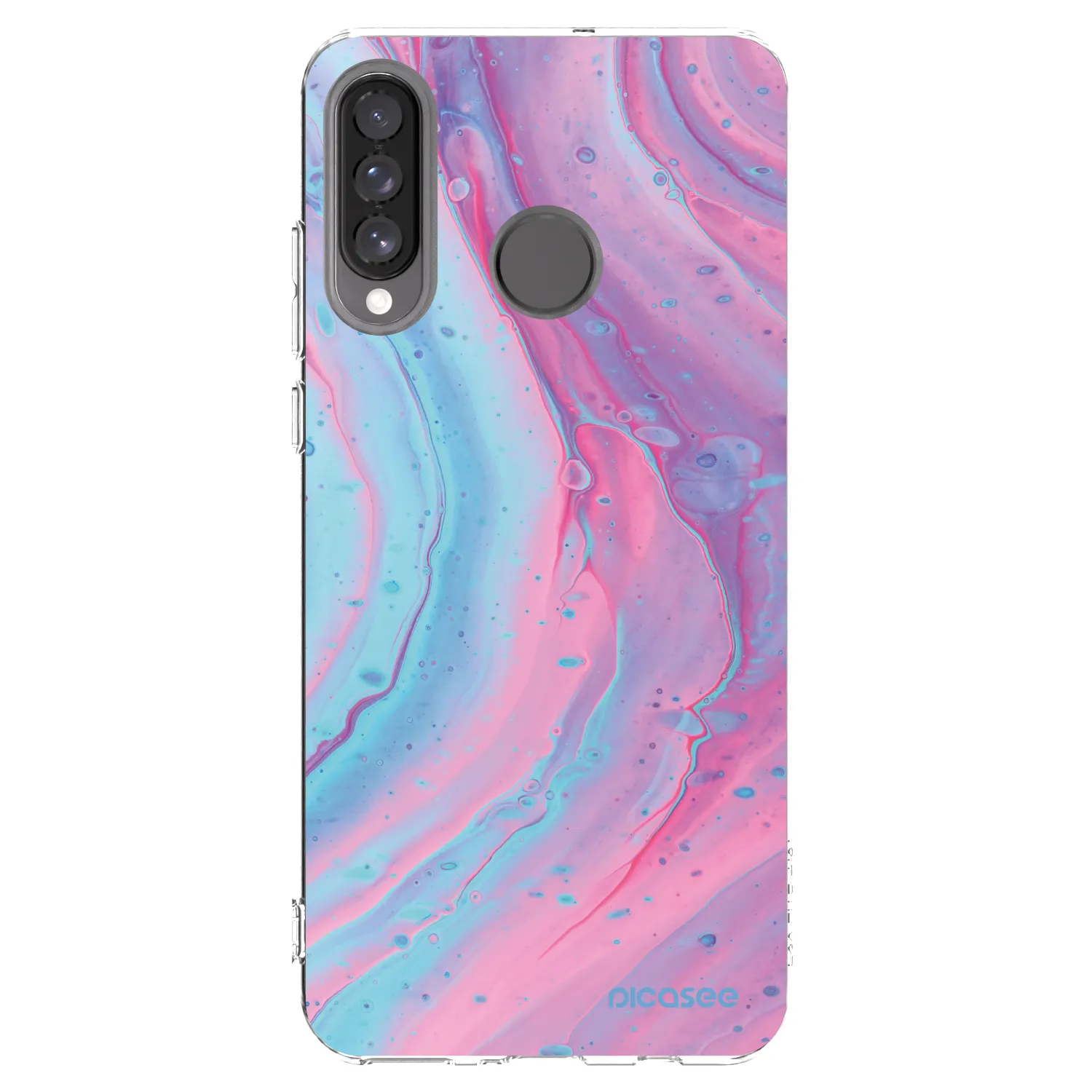 Picasee silikonový průhledný obal pro Huawei P30 Lite - Pink liquid