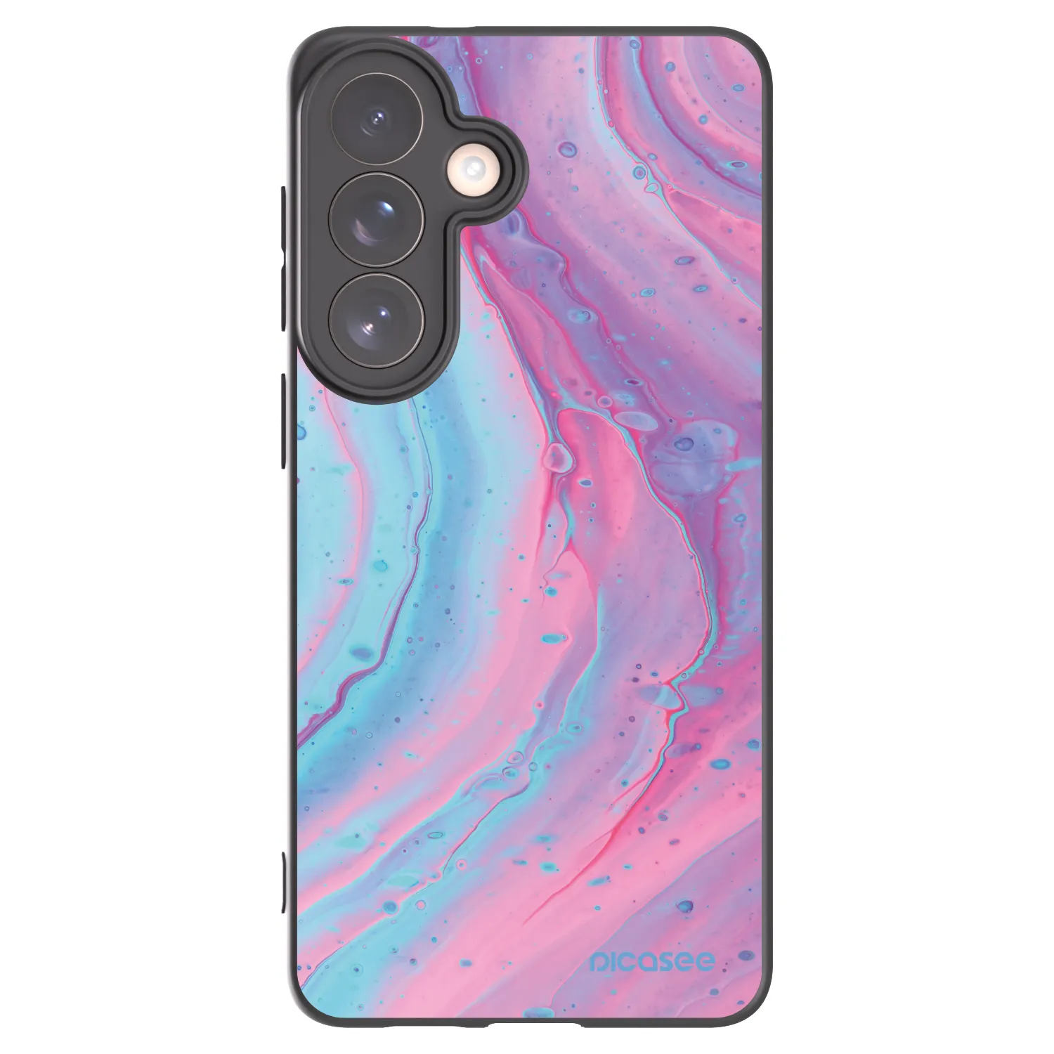 Picasee silikonový černý obal pro Samsung Galaxy S26+ - Pink liquid
