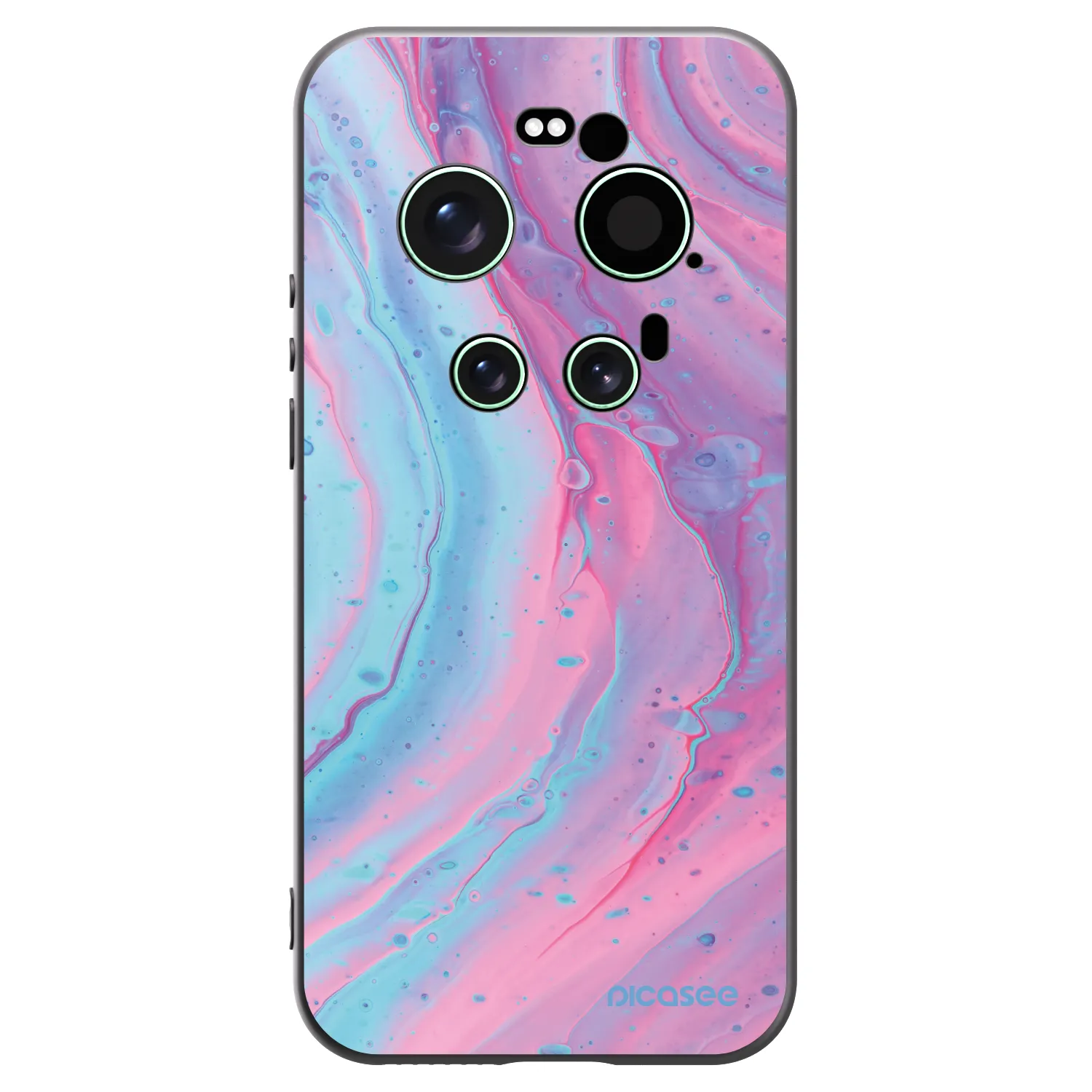 Picasee silikonový černý obal pro Xiaomi 17 Ultra - Pink liquid