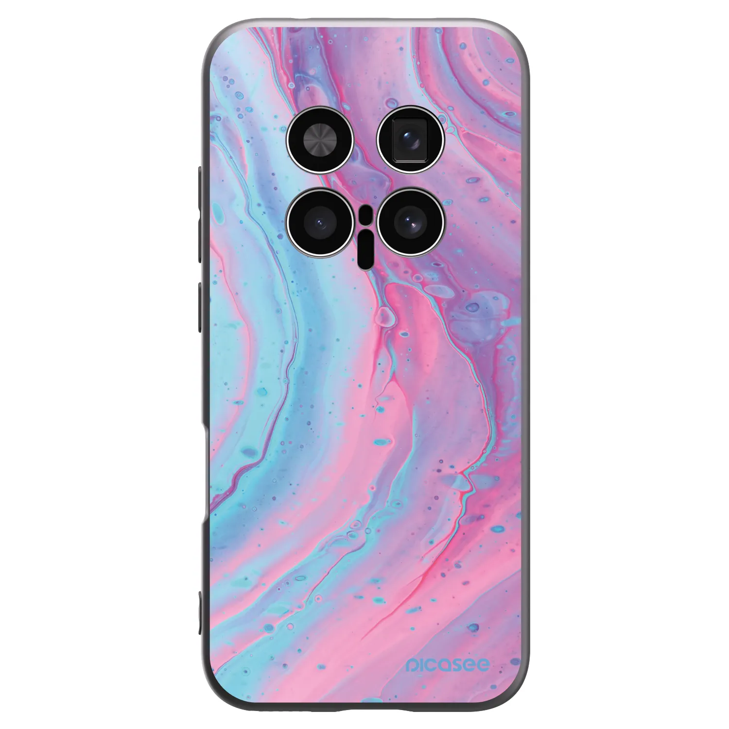 Picasee silikonový černý obal pro Honor Magic8 Pro 5G - Pink liquid