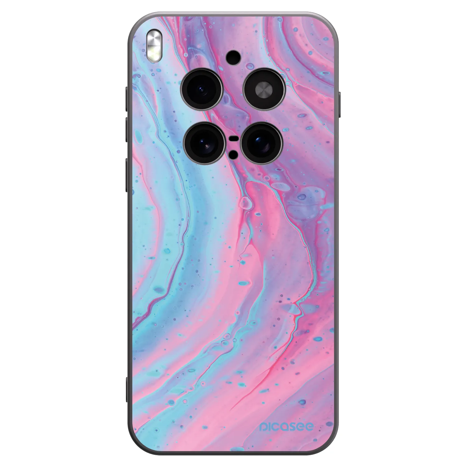 Picasee silikonový černý obal pro Vivo X300 Pro - Pink liquid