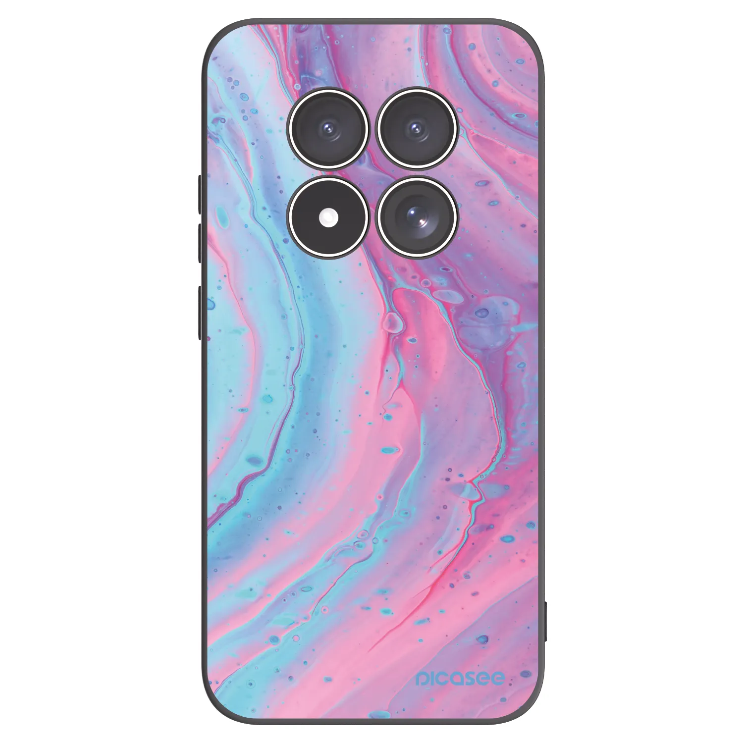 Picasee silikonový černý obal pro Xiaomi Redmi Note 15 Pro 5G - Pink liquid