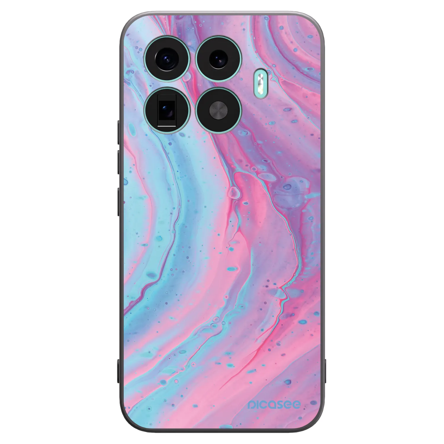 Picasee silikonový černý obal pro Xiaomi 17T Pro - Pink liquid