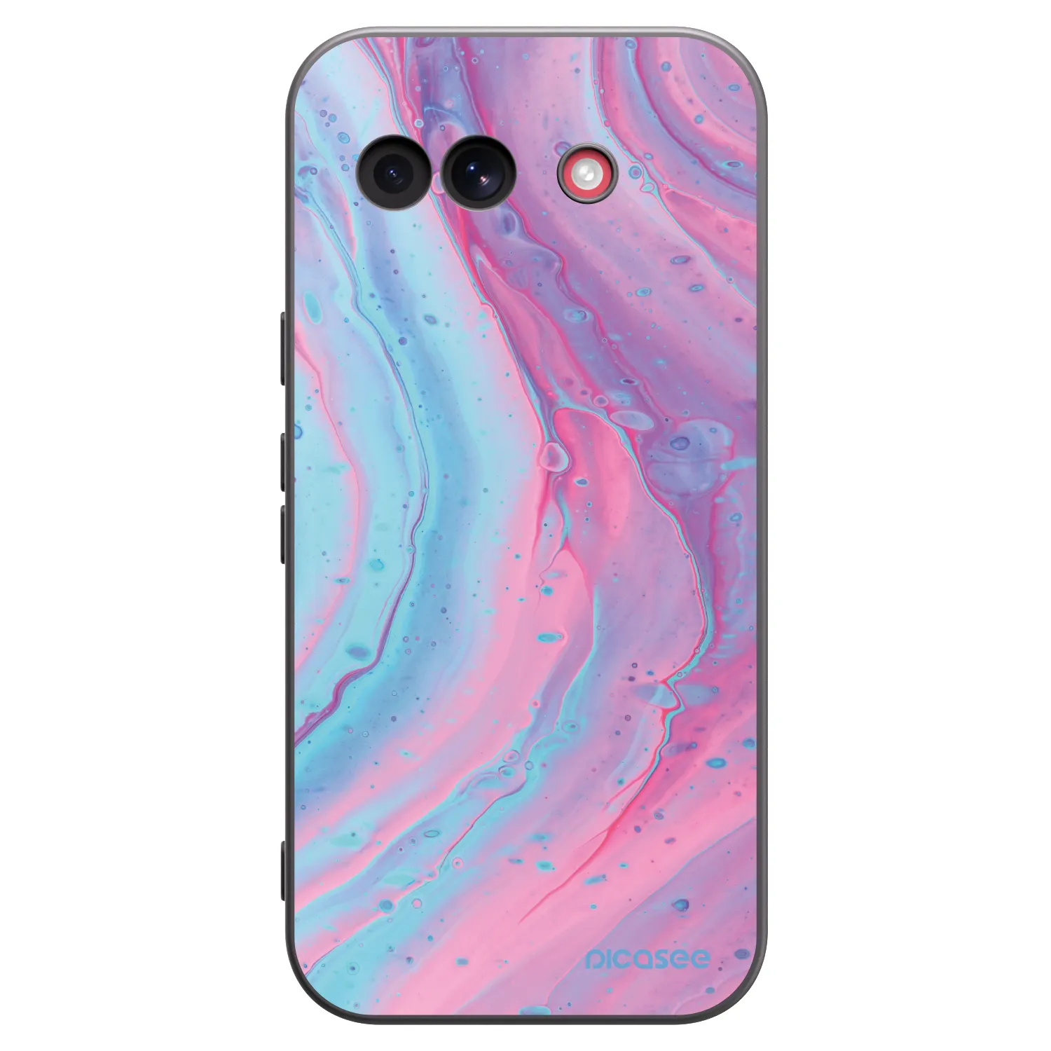 Picasee silikonový černý obal pro Google Pixel 10a - Pink liquid