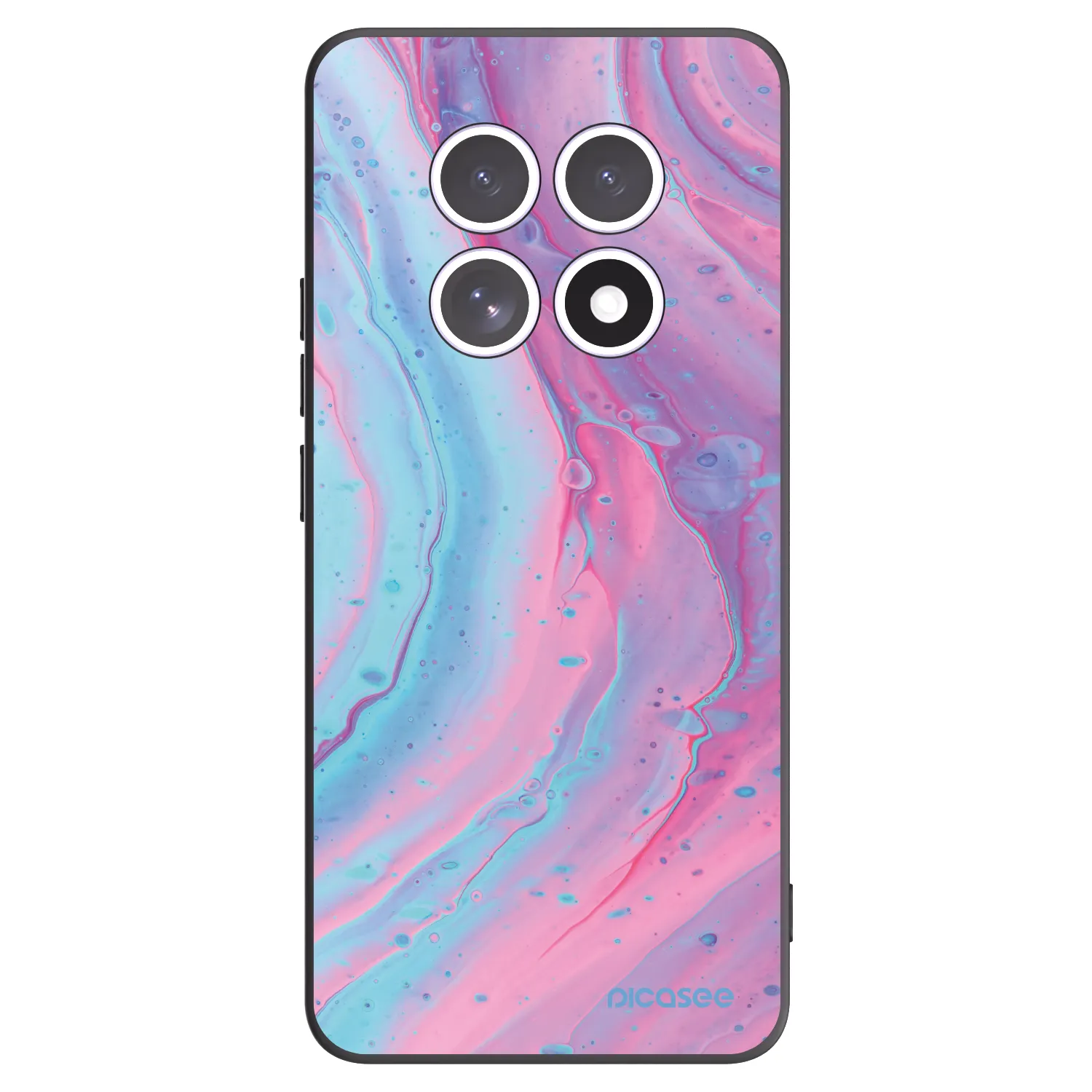 Picasee silikonový černý obal pro Xiaomi Redmi Note 15 5G - Pink liquid