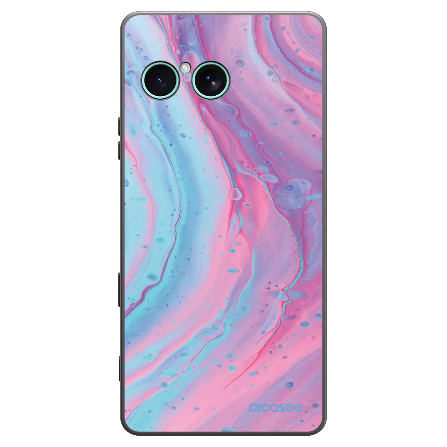 Picasee silikonový černý obal pro Sony Xperia 10 VII - Pink liquid