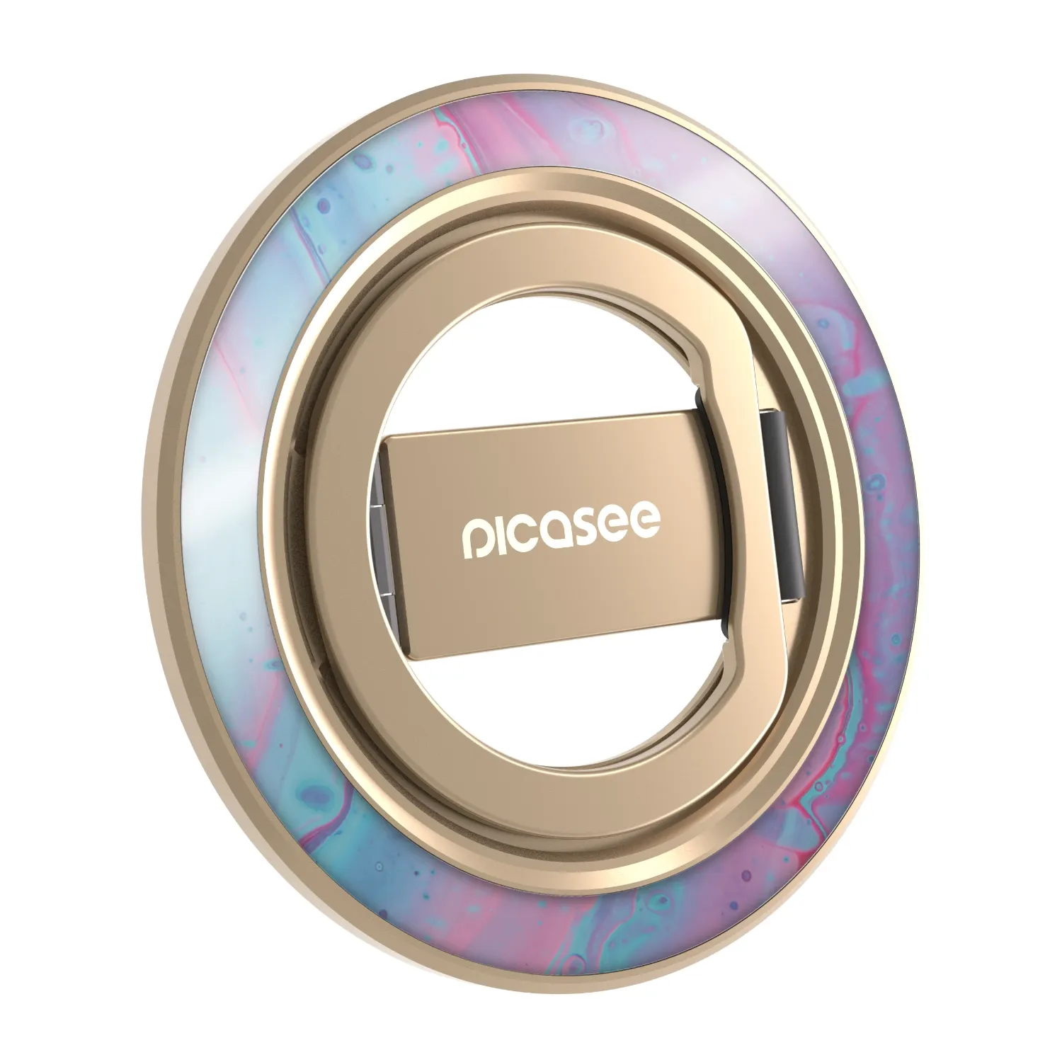 Picasee Magnetický držák - Zlatý - Pink liquid