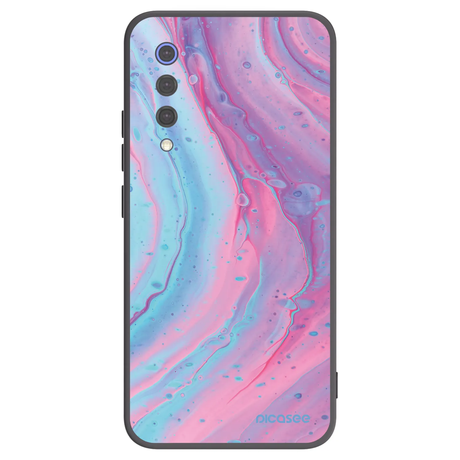Picasee silikonový černý obal pro Xiaomi Mi 9 SE - Pink liquid