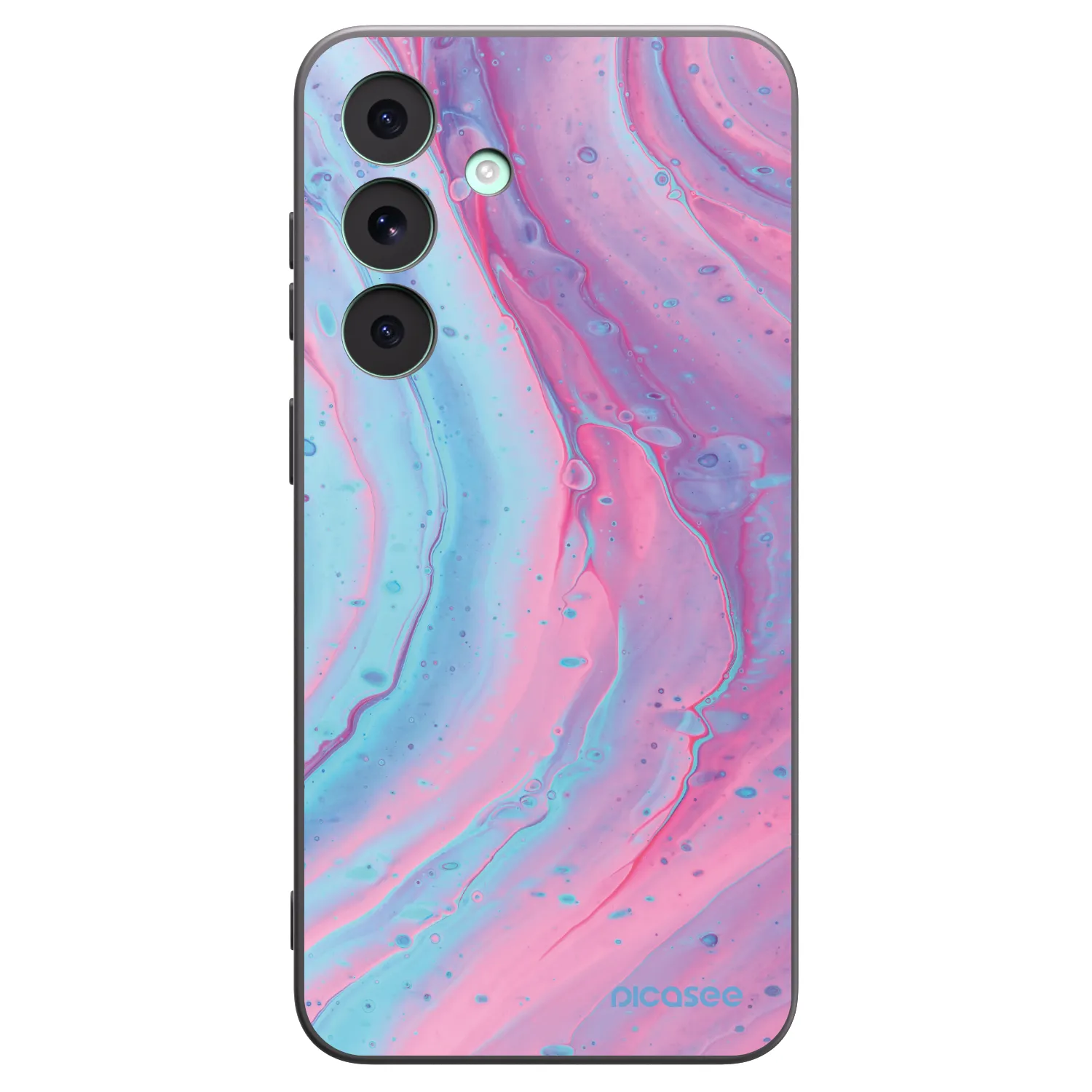 Picasee silikonový černý obal pro Samsung Galaxy S26 FE - Pink liquid