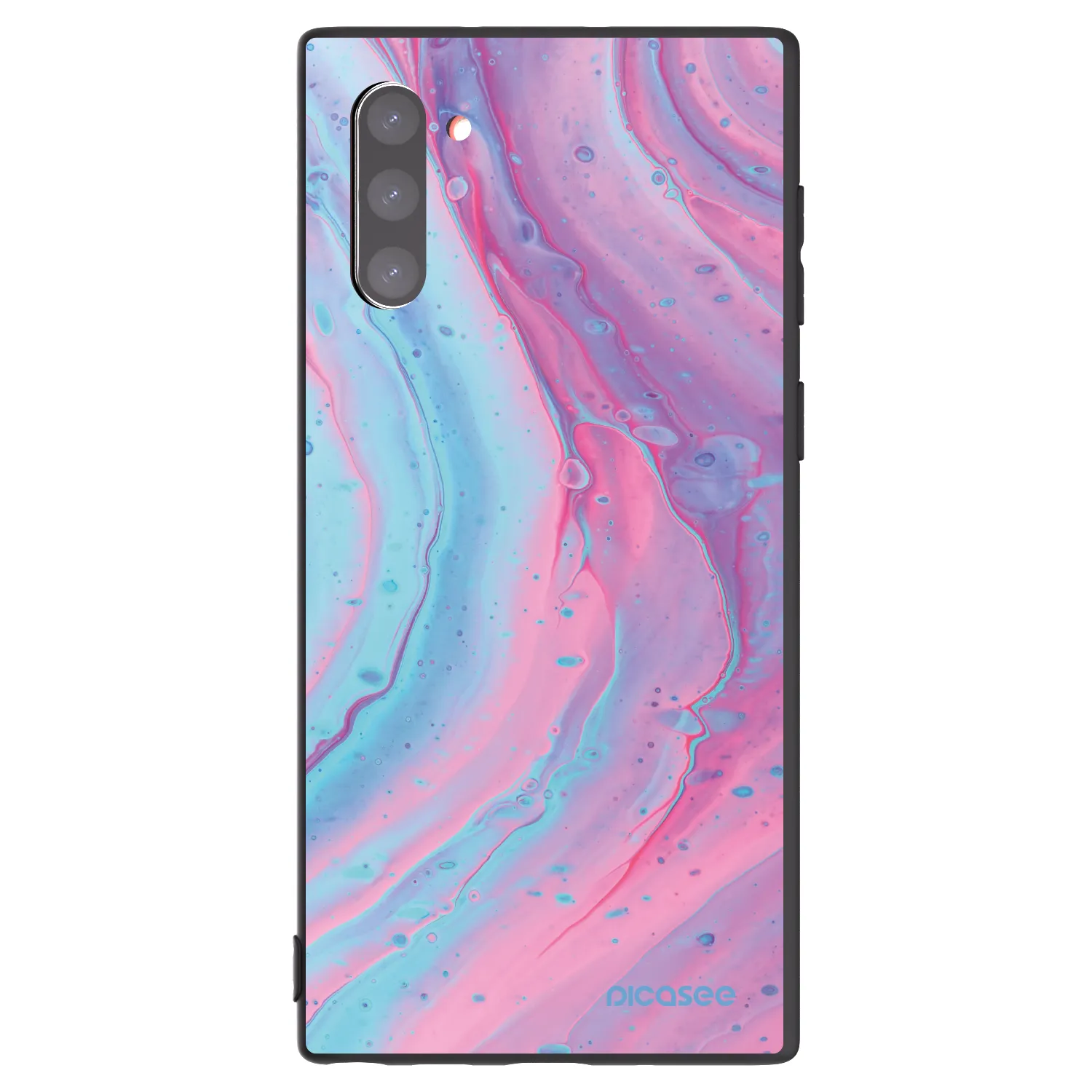 Picasee silikonový černý obal pro Samsung Galaxy Note 10 N970F - Pink liquid