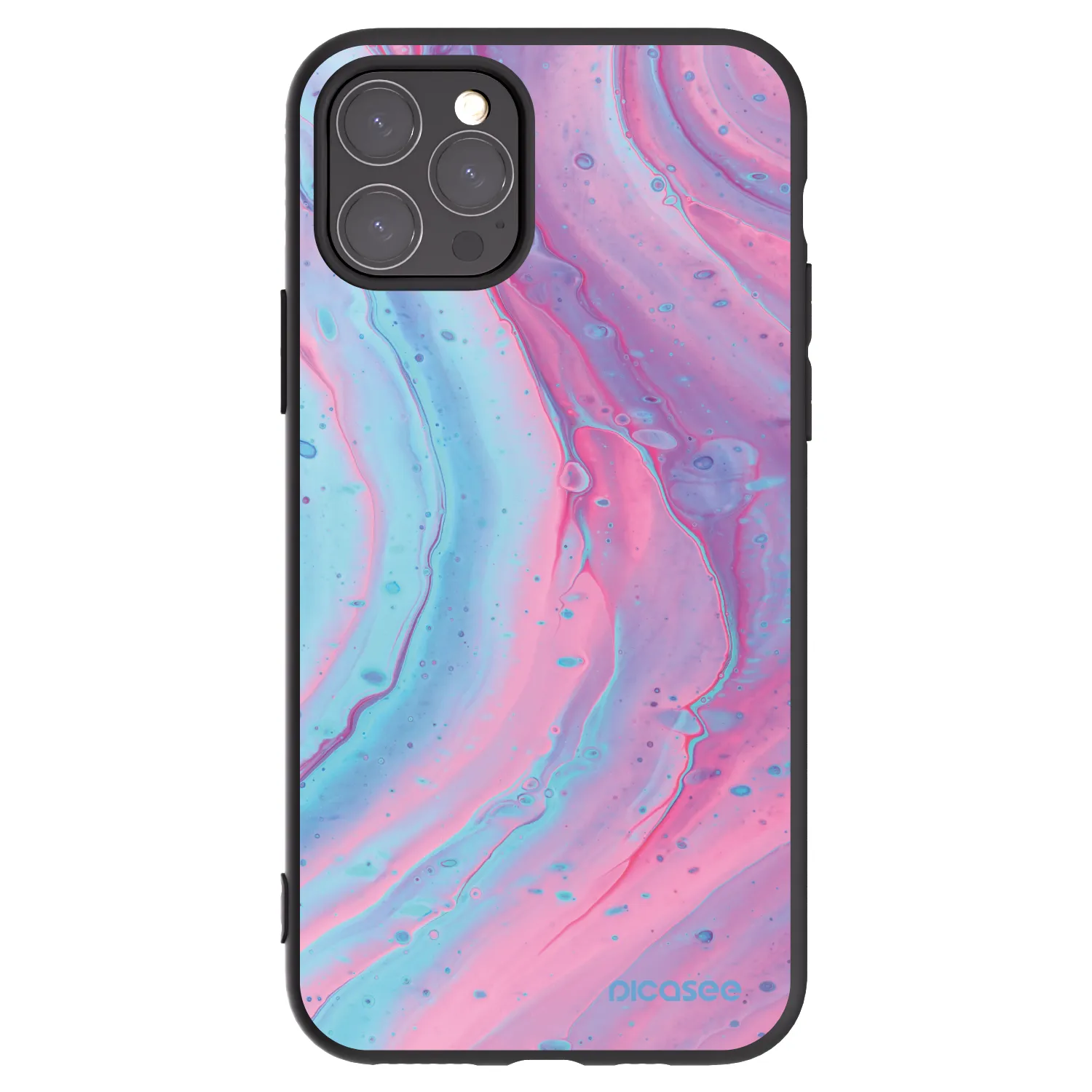 Picasee silikonový černý obal pro Apple iPhone 11 Pro - Pink liquid