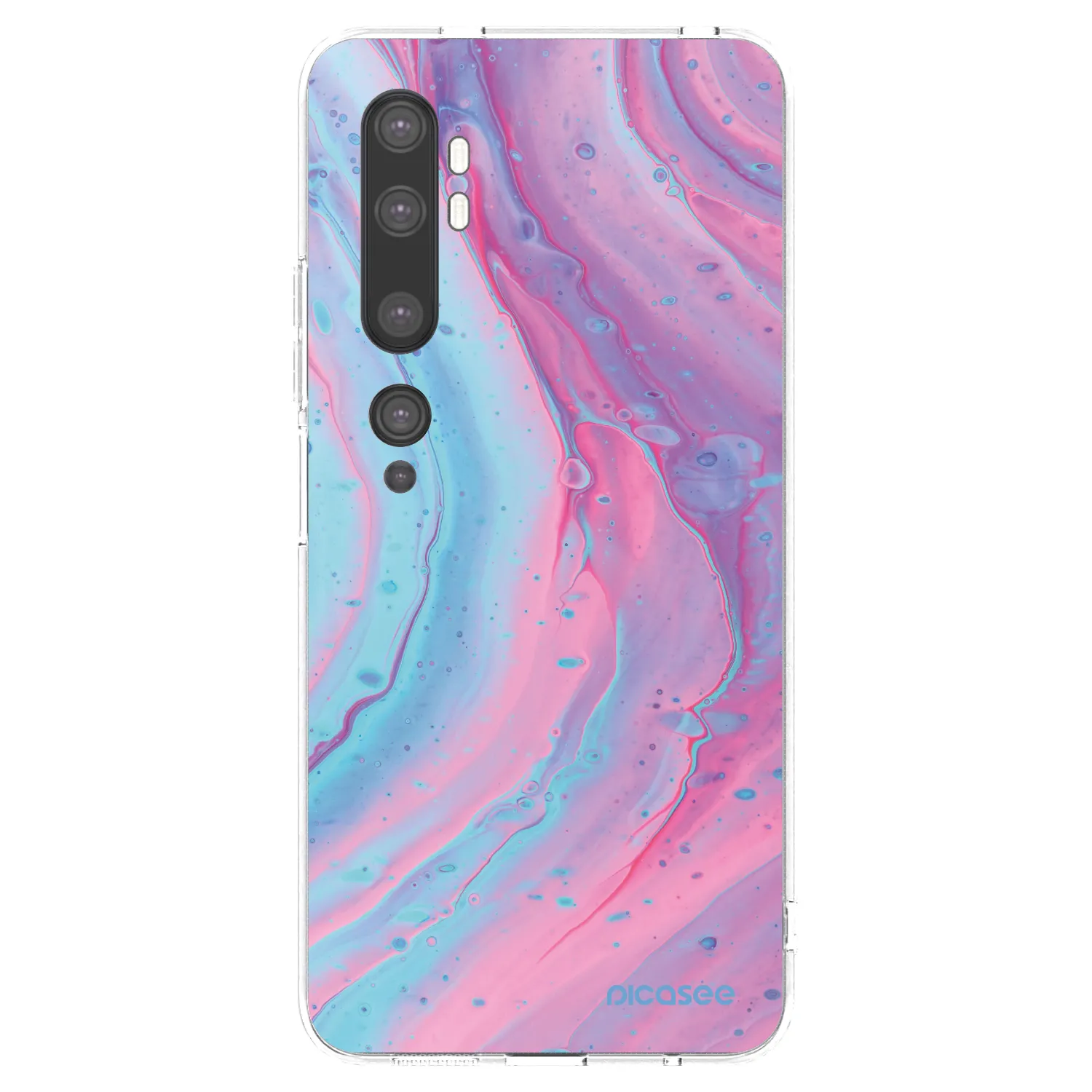 Picasee silikonový průhledný obal pro Xiaomi Mi Note 10 (Pro) - Pink liquid