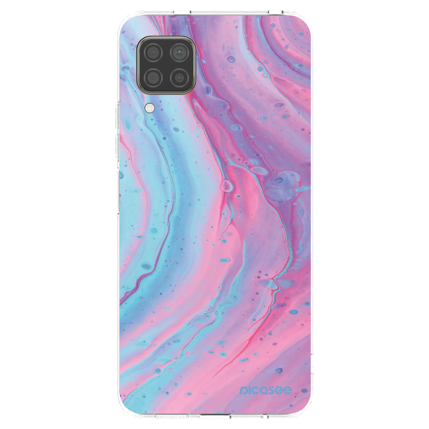 Picasee silikonový průhledný obal pro Huawei P40 Lite - Pink liquid