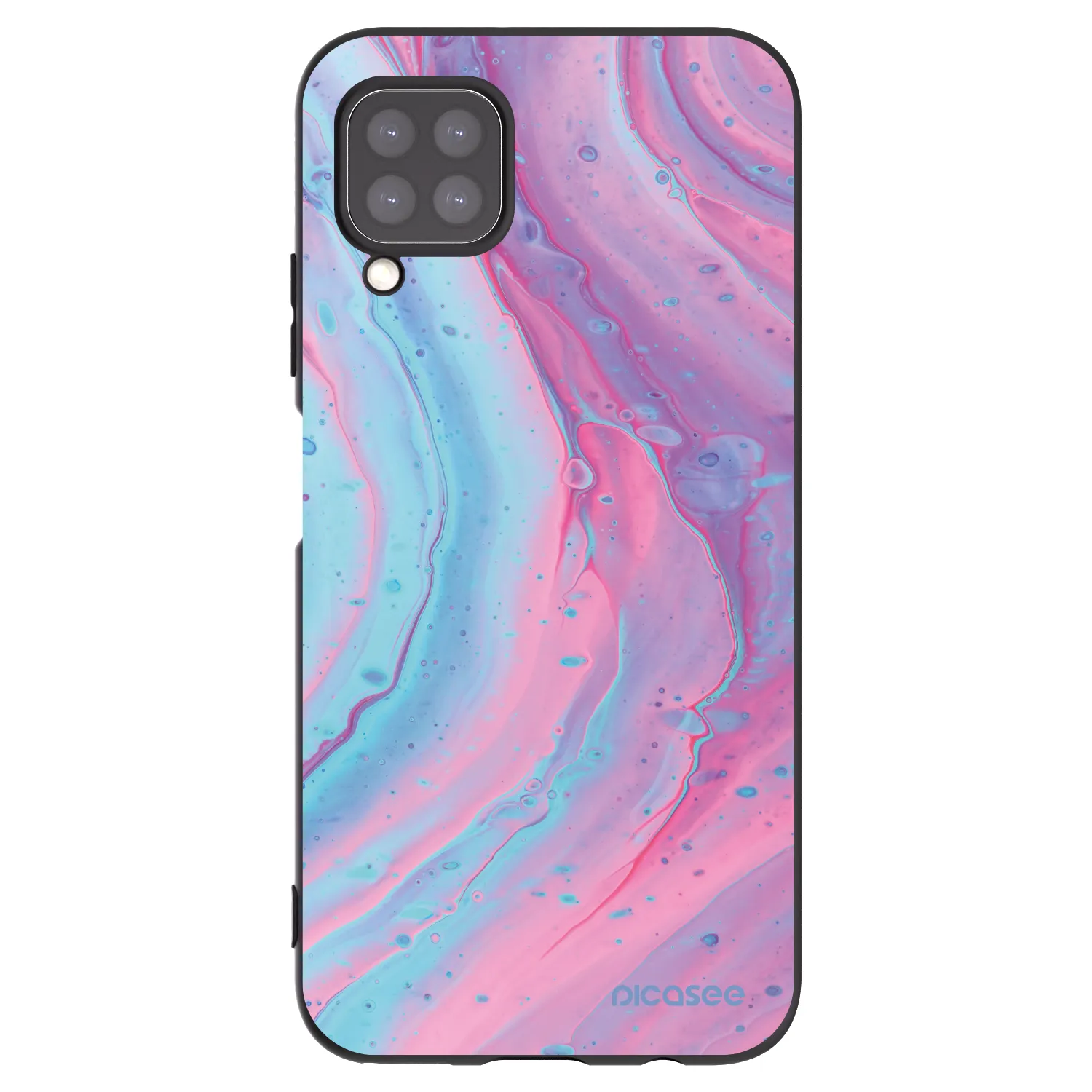 Picasee silikonový černý obal pro Huawei P40 Lite - Pink liquid