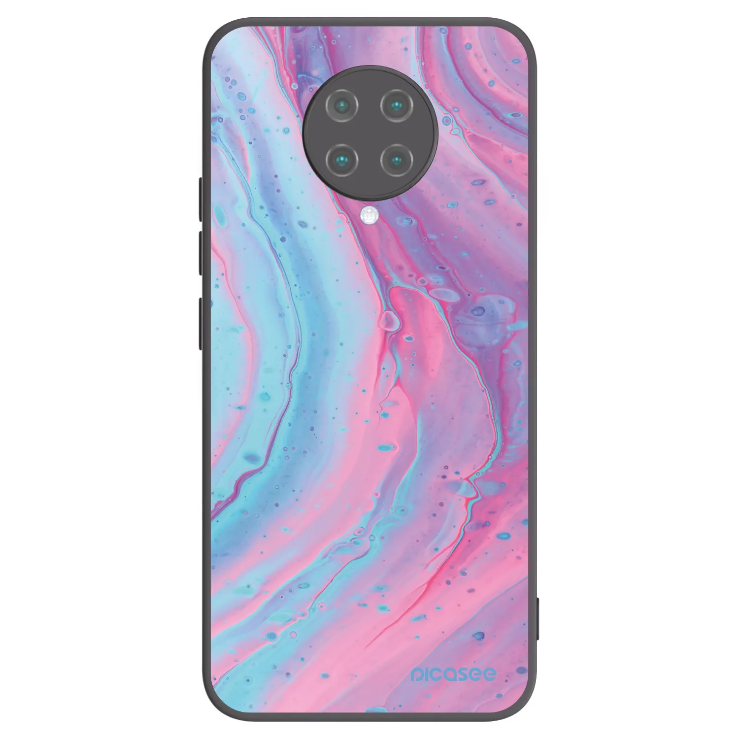 Picasee silikonový černý obal pro Xiaomi Poco F2 Pro - Pink liquid