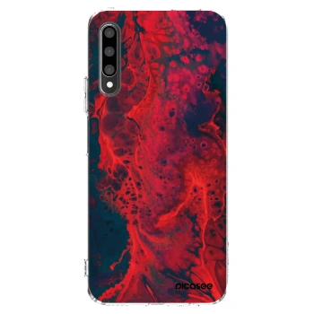 Picasee silikonový průhledný obal pro Honor 9X Pro - Organic red