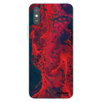 Picasee silikonový průhledný obal pro Xiaomi Redmi 9A - Organic red