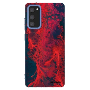 Picasee silikonový průhledný obal pro Samsung Galaxy S20 FE - Organic red