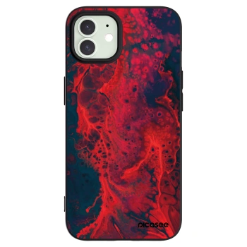 Picasee silikonový černý obal pro Apple iPhone 12 - Organic red