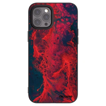 Picasee silikonový černý obal pro Apple iPhone 12 Pro Max - Organic red