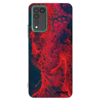 Picasee silikonový průhledný obal pro Honor 10X Lite - Organic red