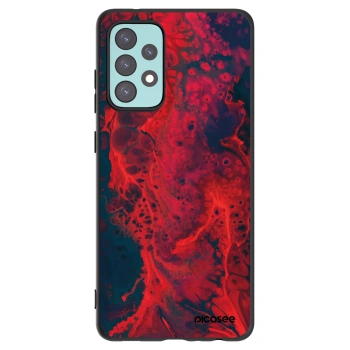 Picasee silikonový černý obal pro Samsung Galaxy A72 A725F - Organic red