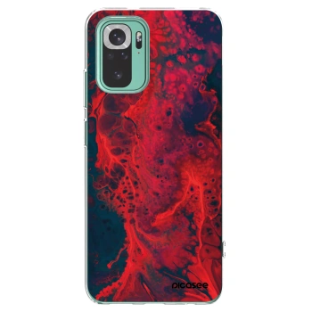 Picasee silikonový průhledný obal pro Xiaomi Redmi Note 10 Pro - Organic red