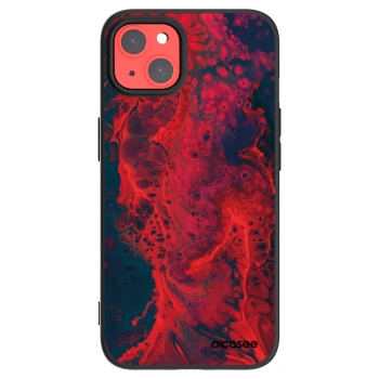 Picasee silikonový černý obal pro Apple iPhone 13 - Organic red