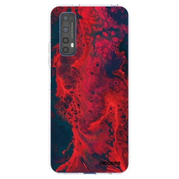 Picasee silikonový průhledný obal pro Realme 7 - Organic red