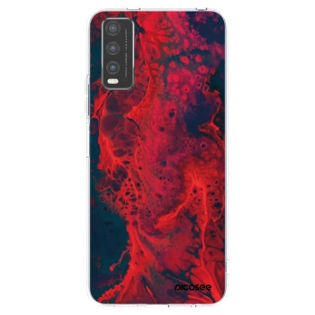 Picasee silikonový průhledný obal pro Vivo Y20s - Organic red