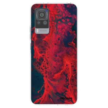 Picasee silikonový průhledný obal pro Vivo X60 Pro 5G - Organic red