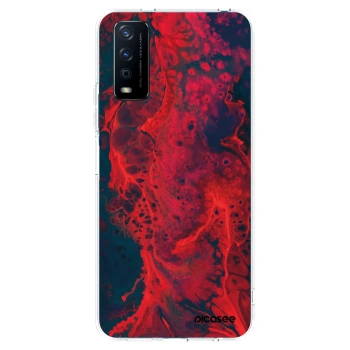 Picasee silikonový průhledný obal pro Vivo Y11s - Organic red