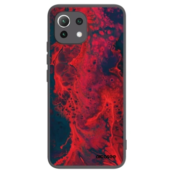 Picasee silikonový černý obal pro Xiaomi 11 Lite 5G NE - Organic red