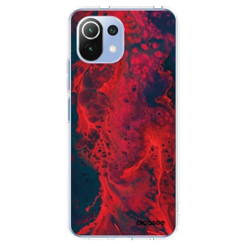 Picasee silikonový průhledný obal pro Xiaomi 11 Lite 5G NE - Organic red