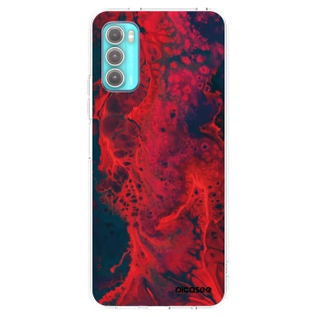 Picasee silikonový průhledný obal pro Motorola Moto G60 - Organic red