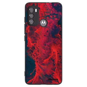 Picasee silikonový černý obal pro Motorola Moto G60 - Organic red