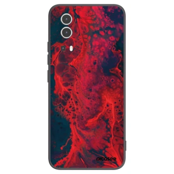 Picasee silikonový černý obal pro Vivo Y72 5G - Organic red