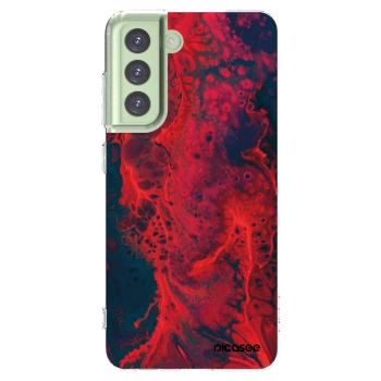 Picasee silikonový průhledný obal pro Samsung Galaxy S21 FE 5G - Organic red