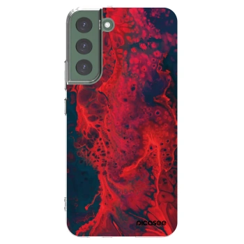 Picasee silikonový průhledný obal pro Samsung Galaxy S22+ 5G - Organic red