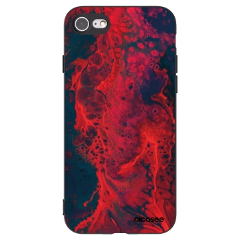 Picasee silikonový černý obal pro Apple iPhone SE 2022 - Organic red