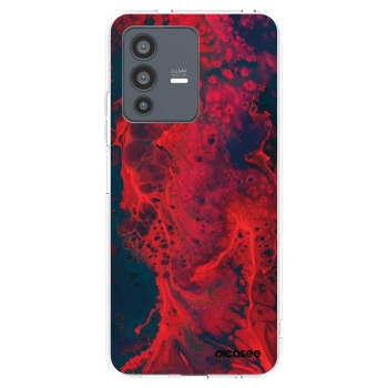 Picasee silikonový průhledný obal pro Vivo V23 5G - Organic red