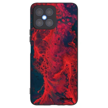 Picasee silikonový černý obal pro Honor X8 4G - Organic red