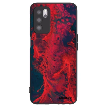 Picasee silikonový černý obal pro OPPO A16s - Organic red