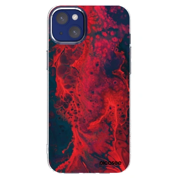 Picasee silikonový průhledný obal pro Apple iPhone 14 Plus - Organic red