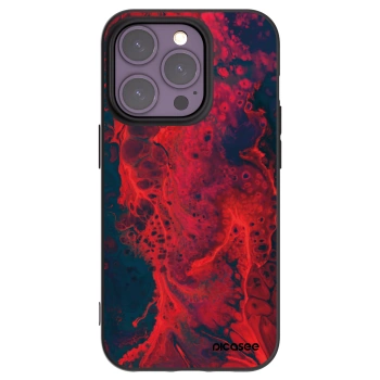 Picasee silikonový černý obal pro Apple iPhone 14 Pro - Organic red