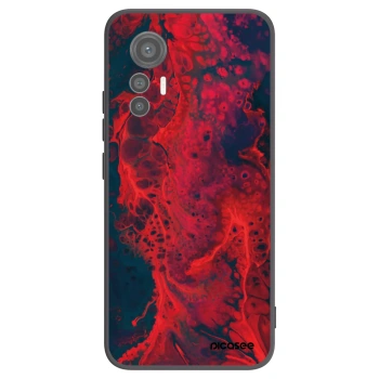 Picasee silikonový černý obal pro Xiaomi 12 Lite - Organic red